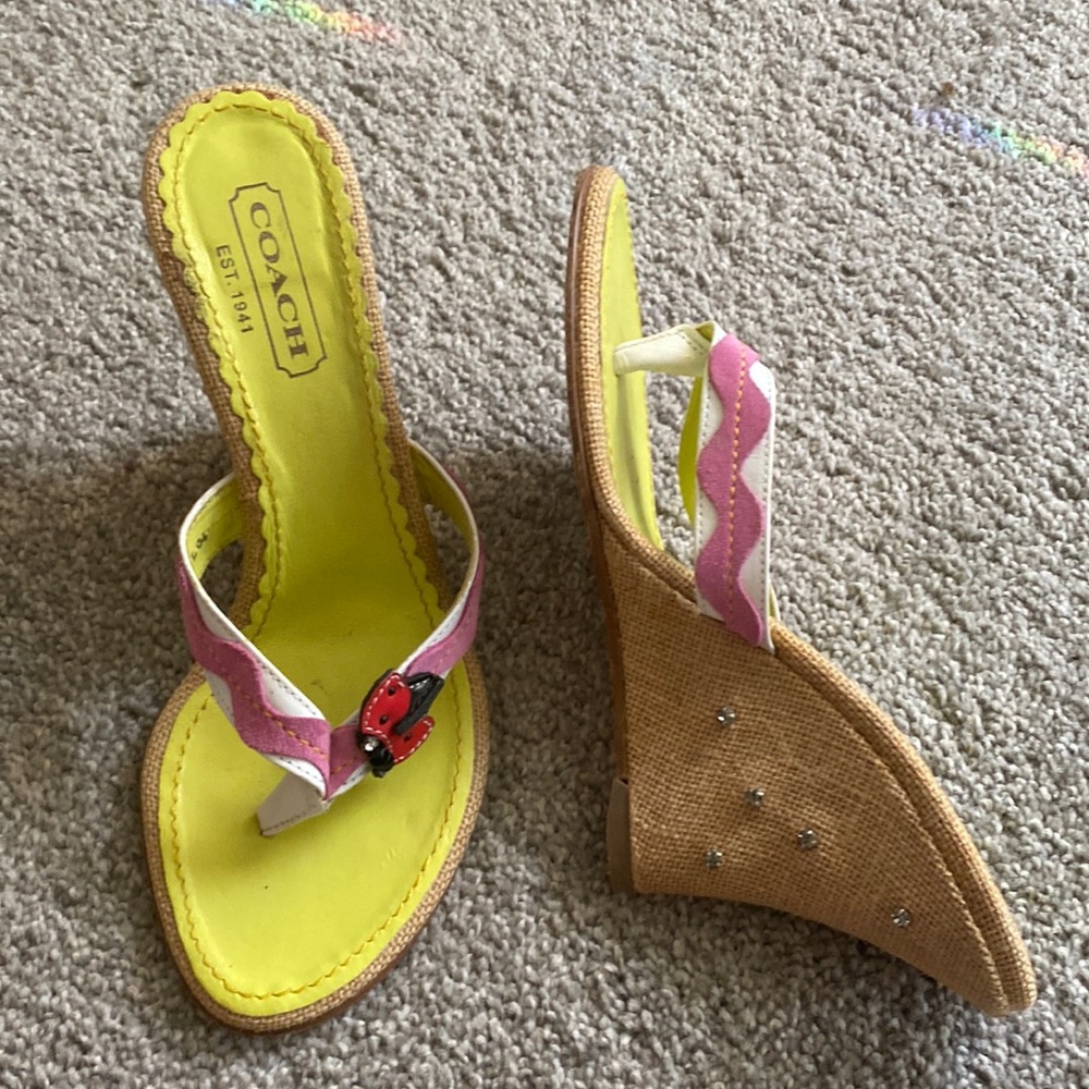 Lovely Coach ladybug wedges.